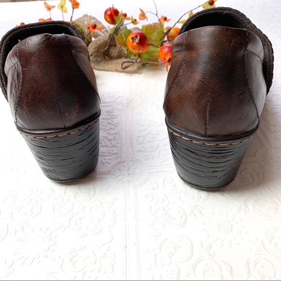 BOC Leather With Knit Trim Clog SZ 9 - Picture 4 of 7